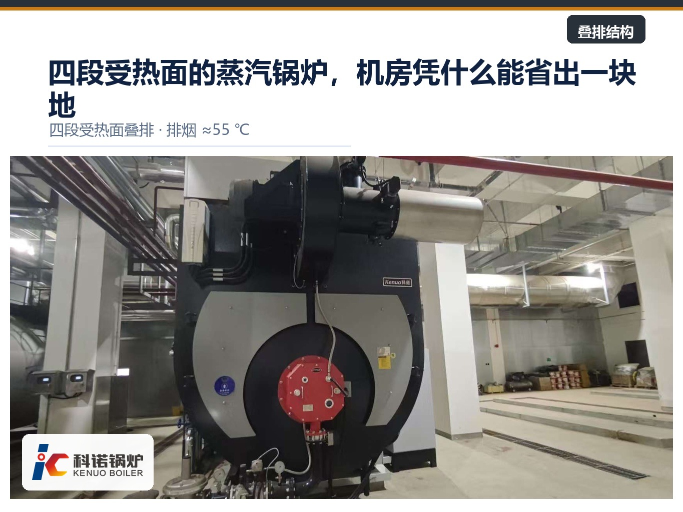 图 1:科诺 LNZ-Q 前置空气预热型,四段受热面沿尾部叠排